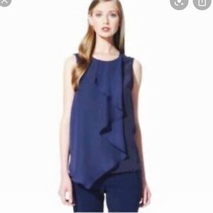 Phillip Lim NEW Flowy Ruffle Target Asymmetrical Blouse Shirt Top Sleeveless Tag